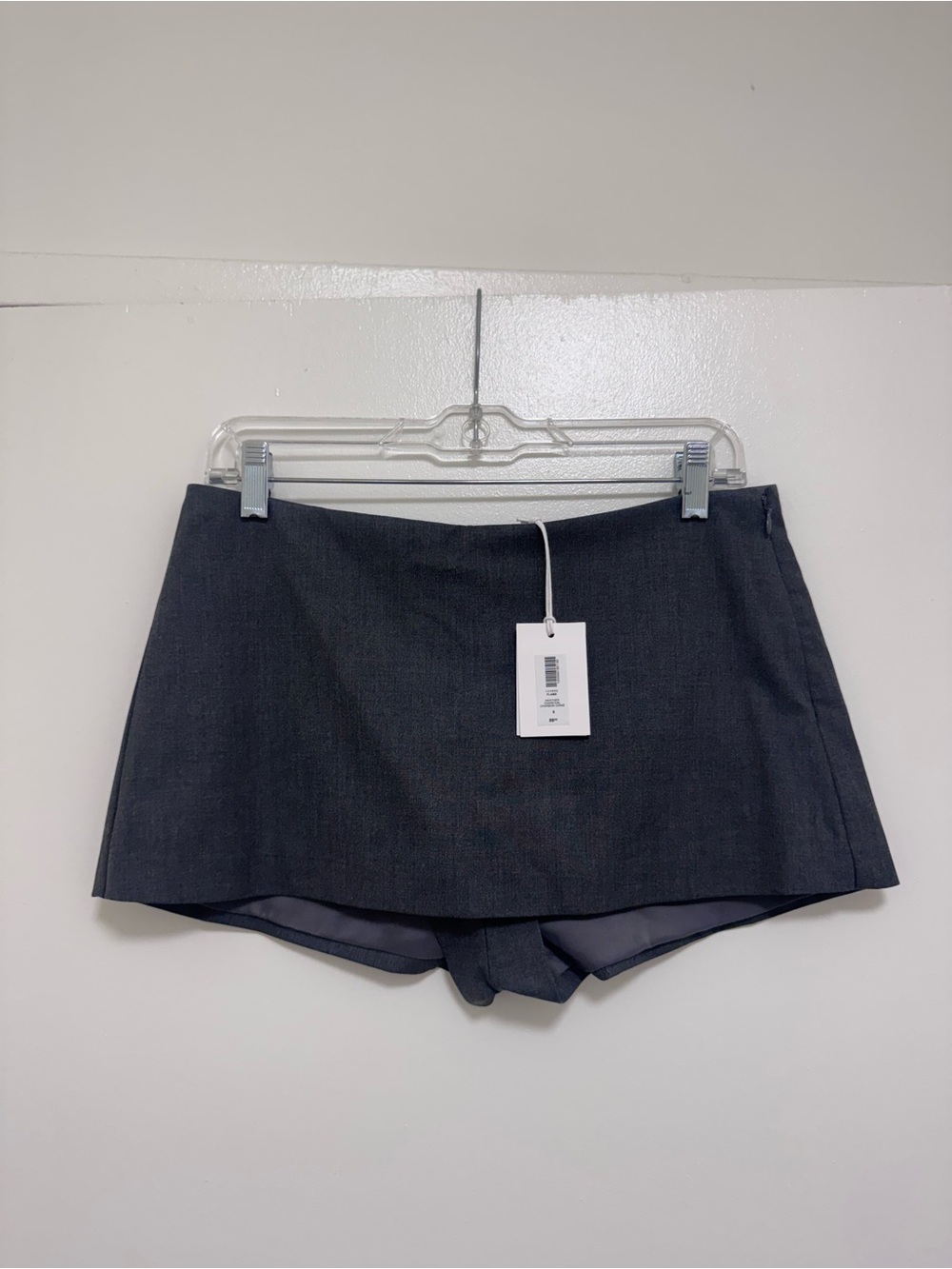 Aritzia Sunday Best Flame micro mini Skort Heather Charcoal